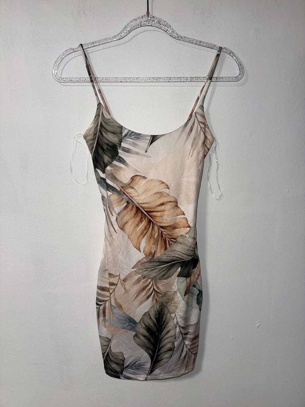 Windsor Leafy Tropical Print Bodycon Mini Dress